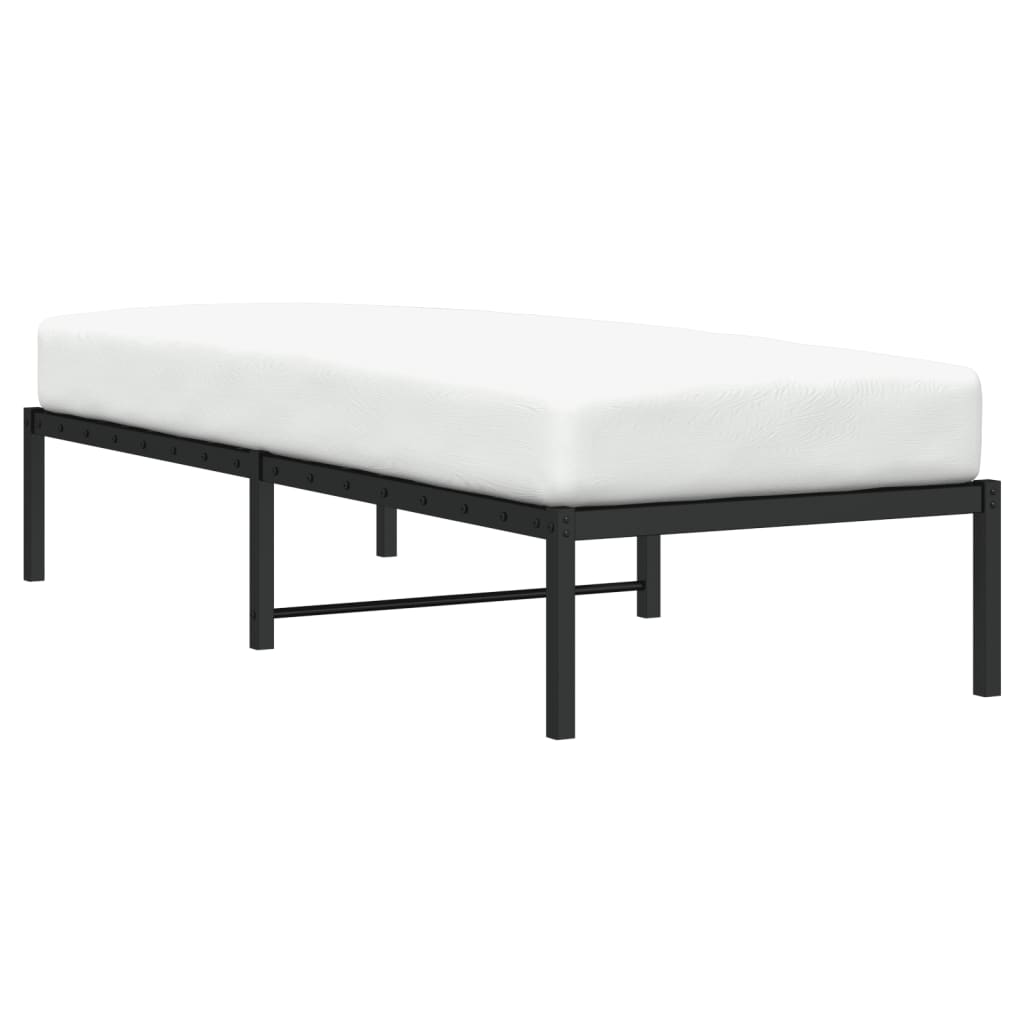 sengeramme 75x190 cm metal sort