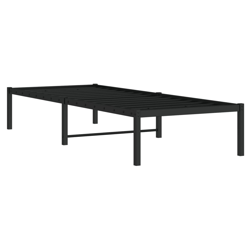 sengeramme 75x190 cm metal sort