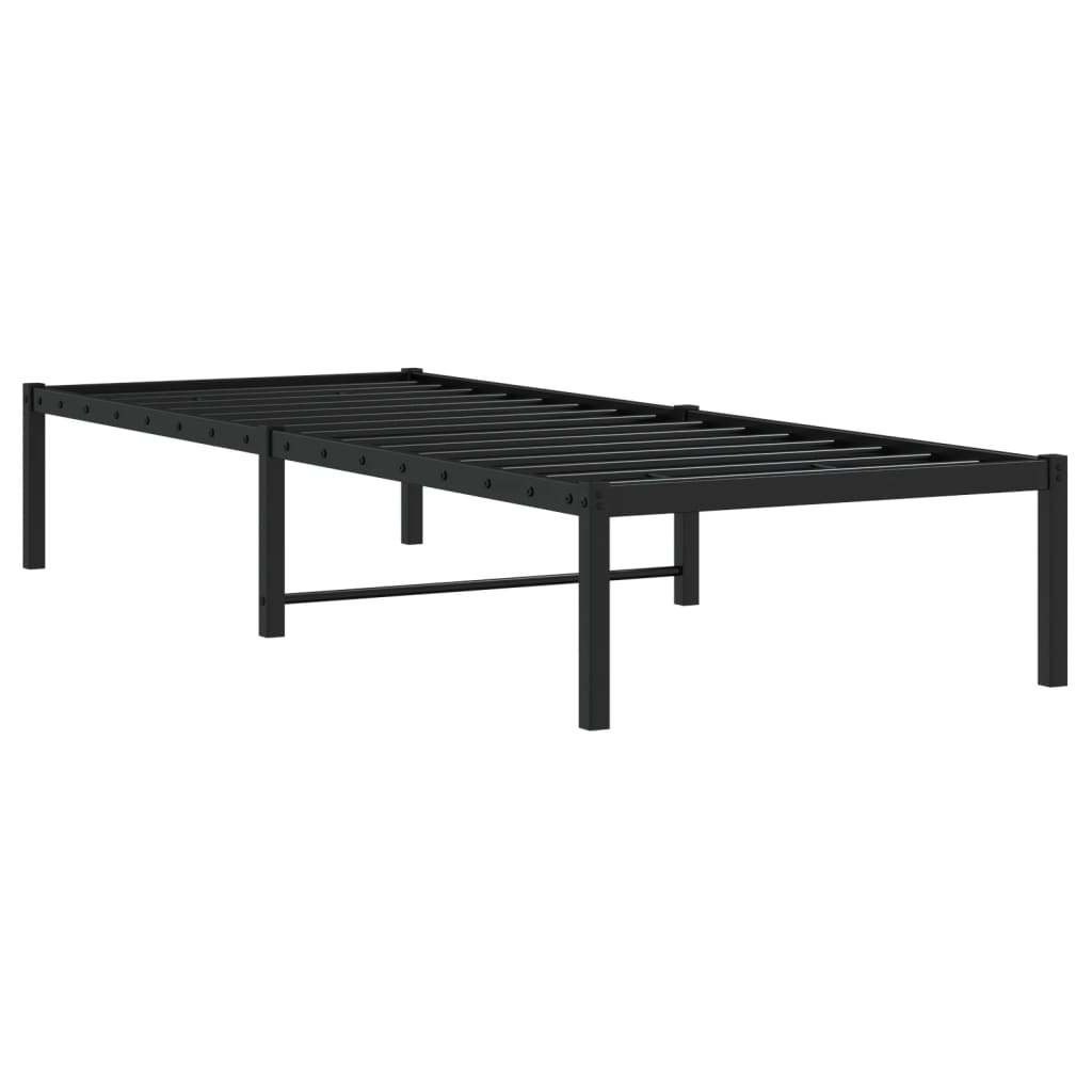 sengeramme 75x190 cm metal sort