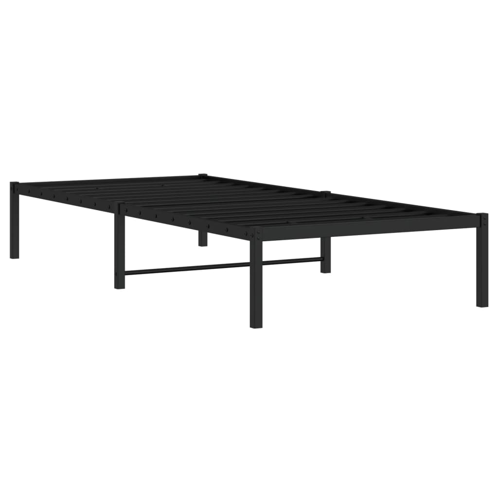 sengeramme 90x190 cm metal sort