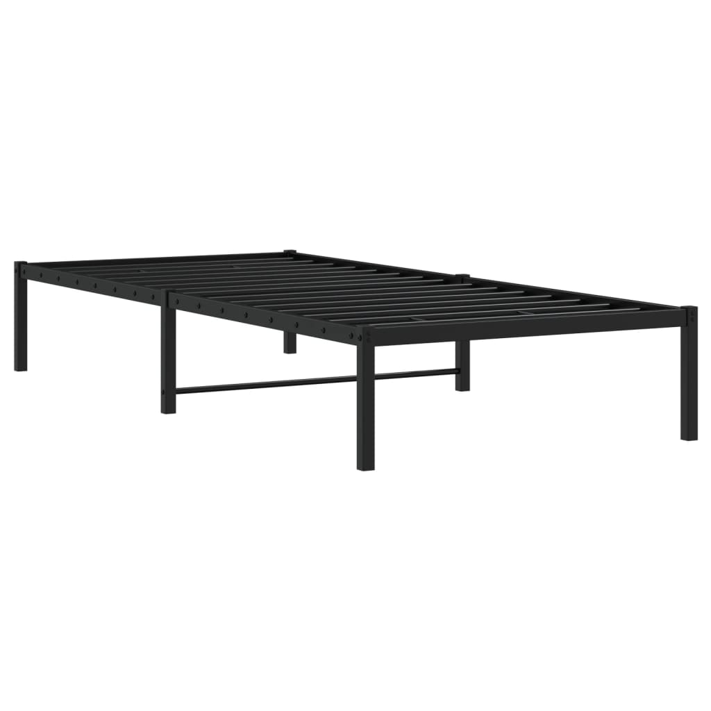 sengeramme 90x190 cm metal sort
