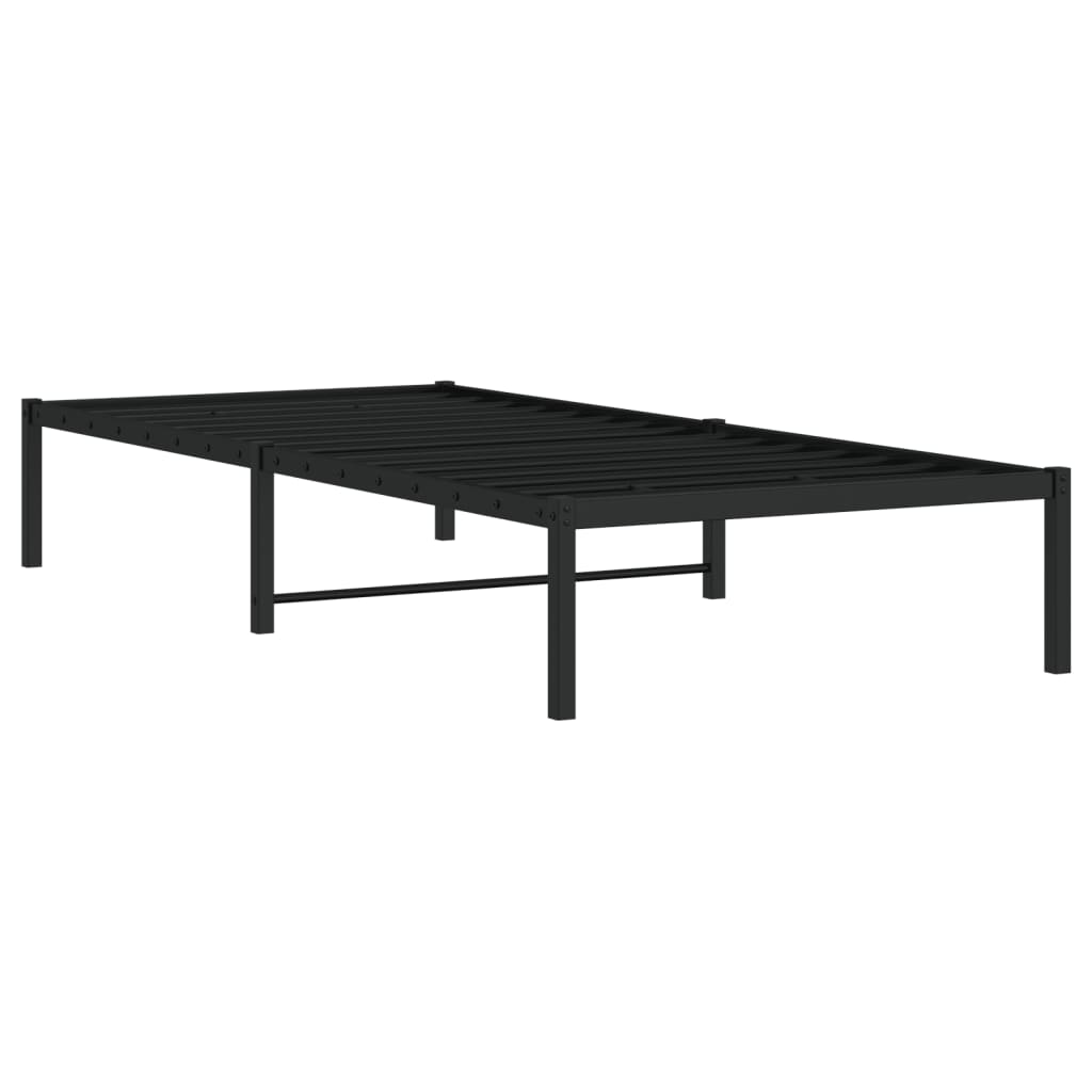sengeramme 90x200 cm metal sort