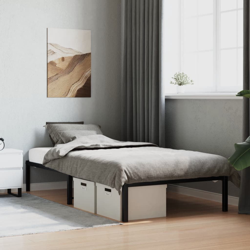 sengeramme 100x200 cm metal sort