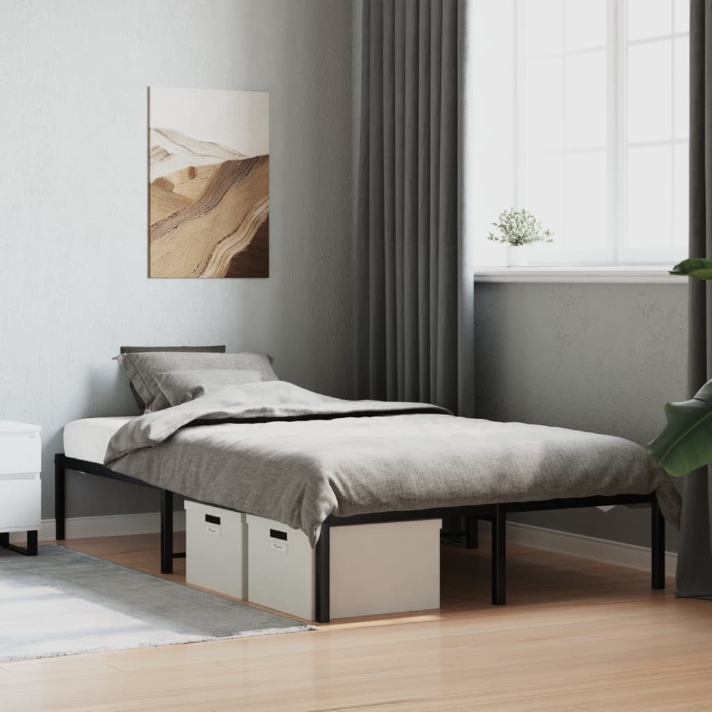 sengeramme 120x200 cm metal sort