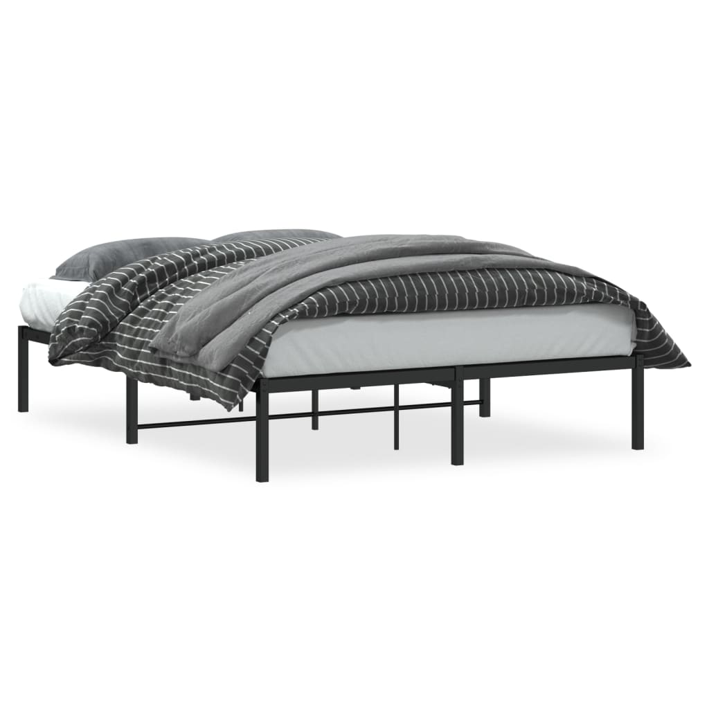 sengeramme 135x190 cm metal sort