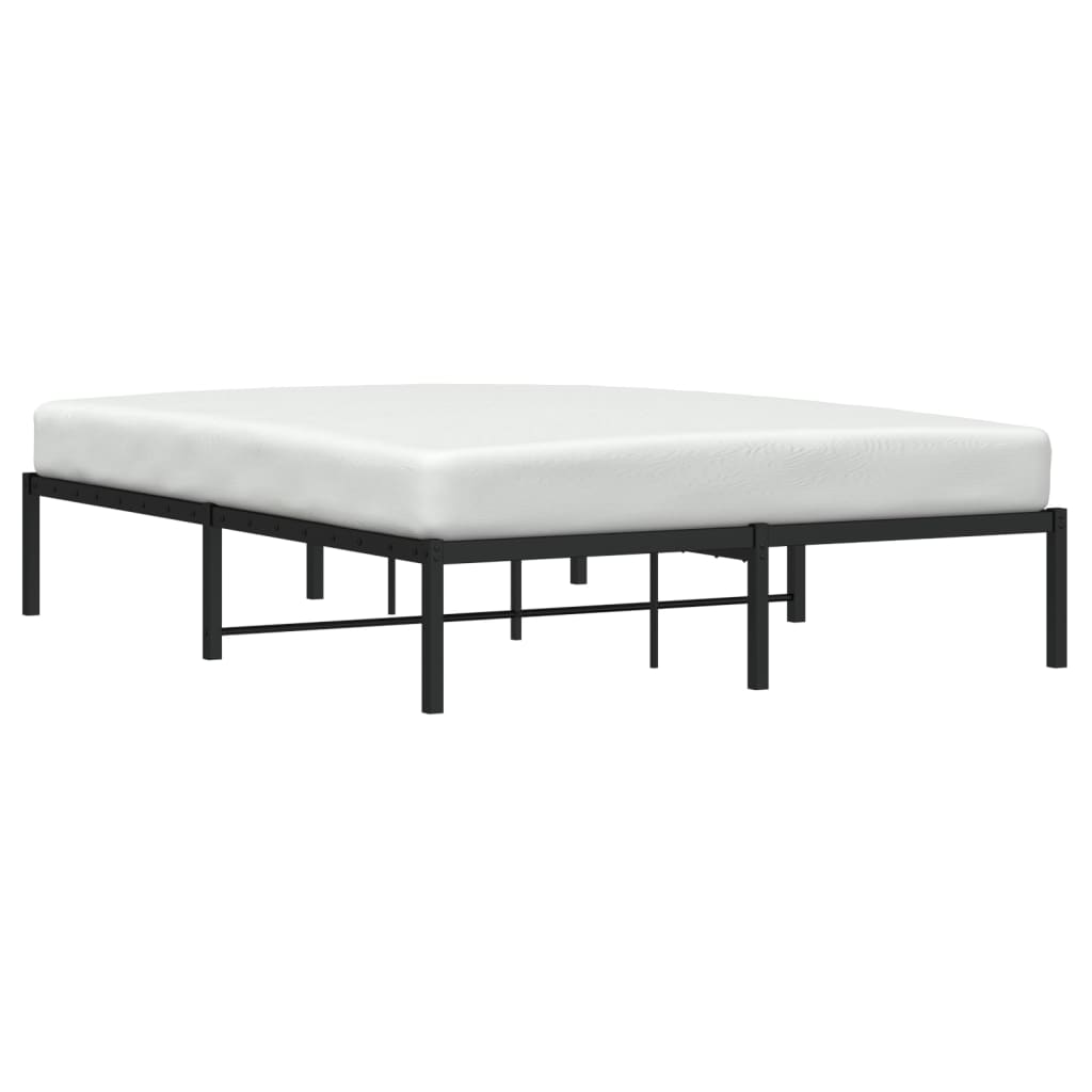 sengeramme 135x190 cm metal sort