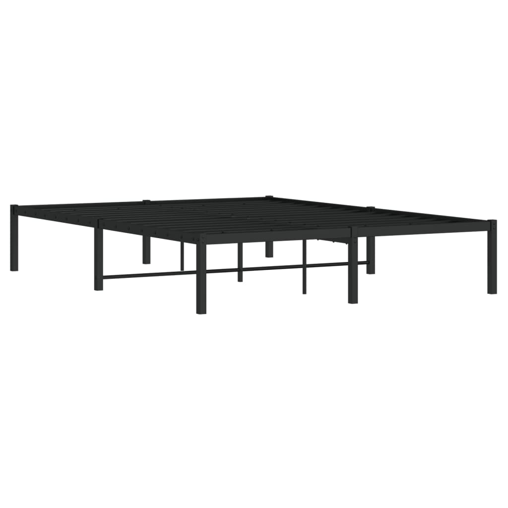 sengeramme 135x190 cm metal sort