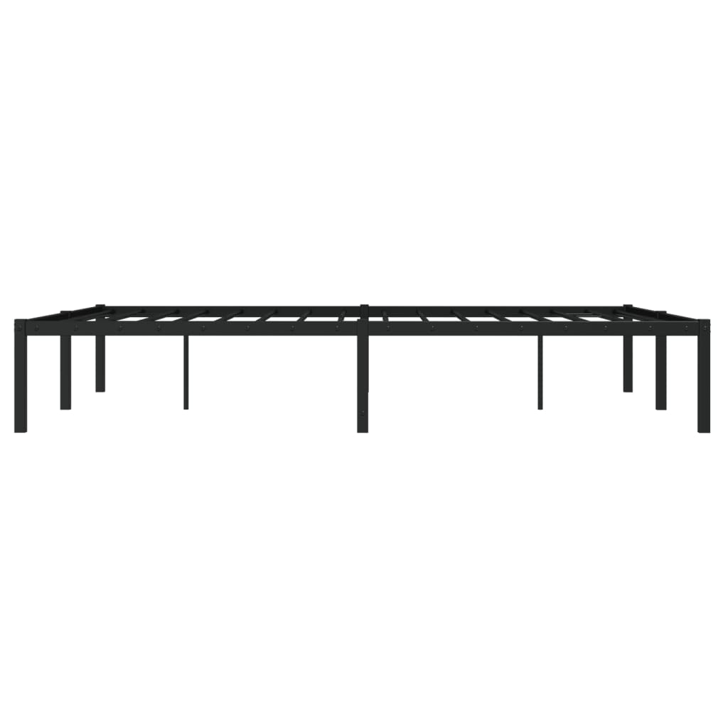 sengeramme 135x190 cm metal sort