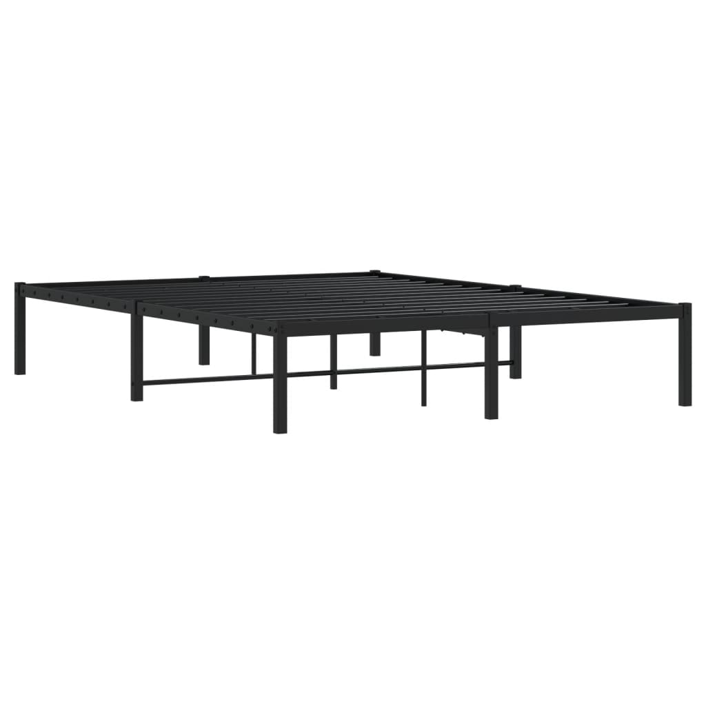 sengeramme 135x190 cm metal sort