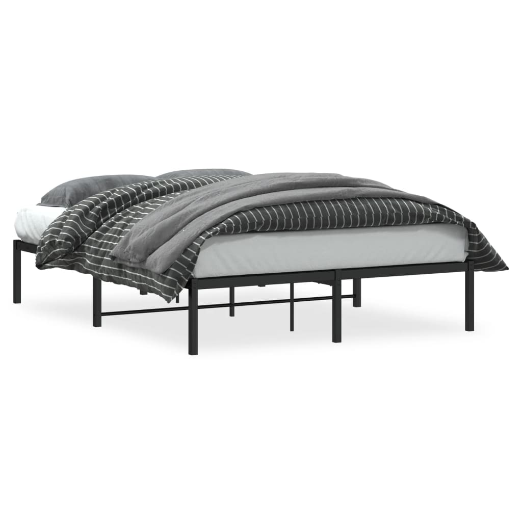 sengeramme 140x190 cm metal sort