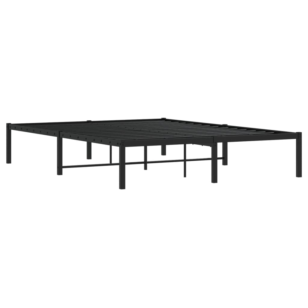 sengeramme 140x190 cm metal sort