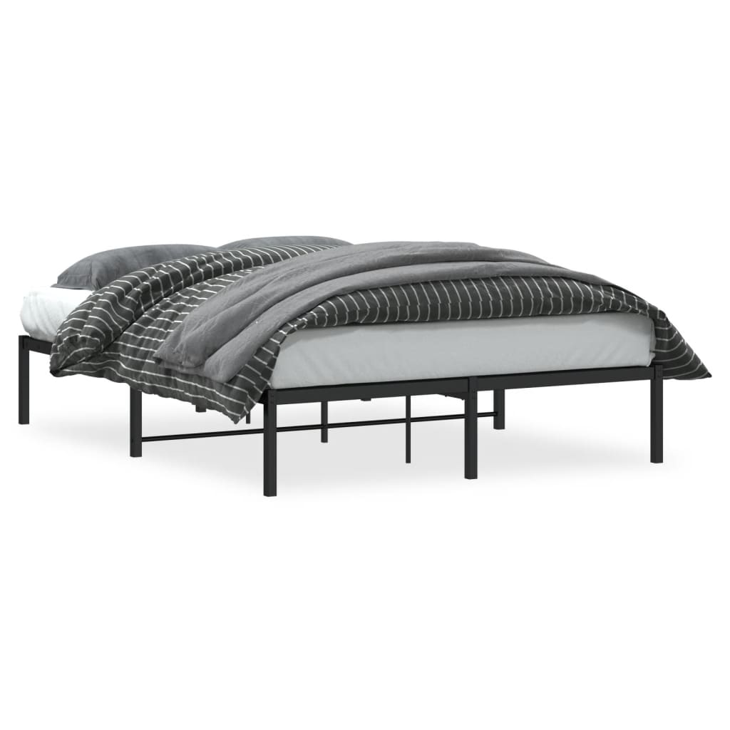 sengeramme 140x200 cm metal sort