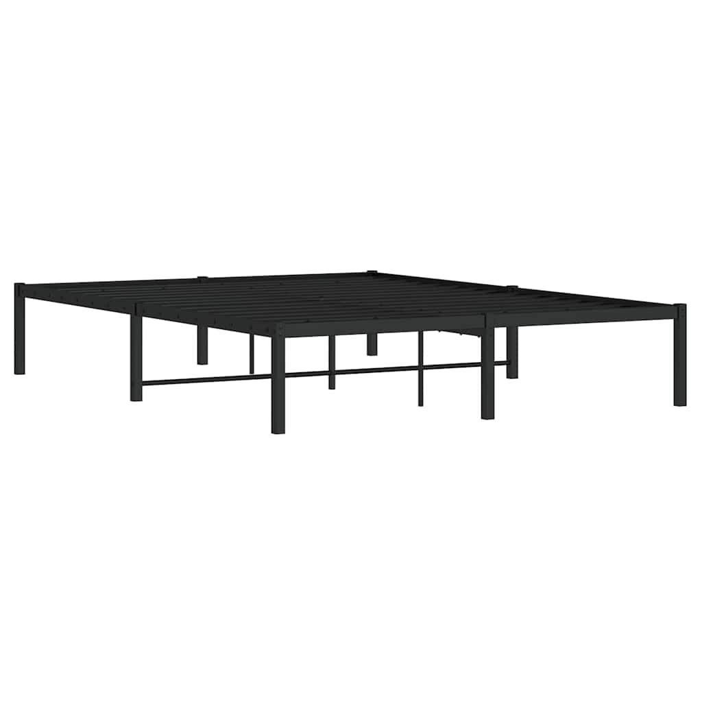 sengeramme 140x200 cm metal sort