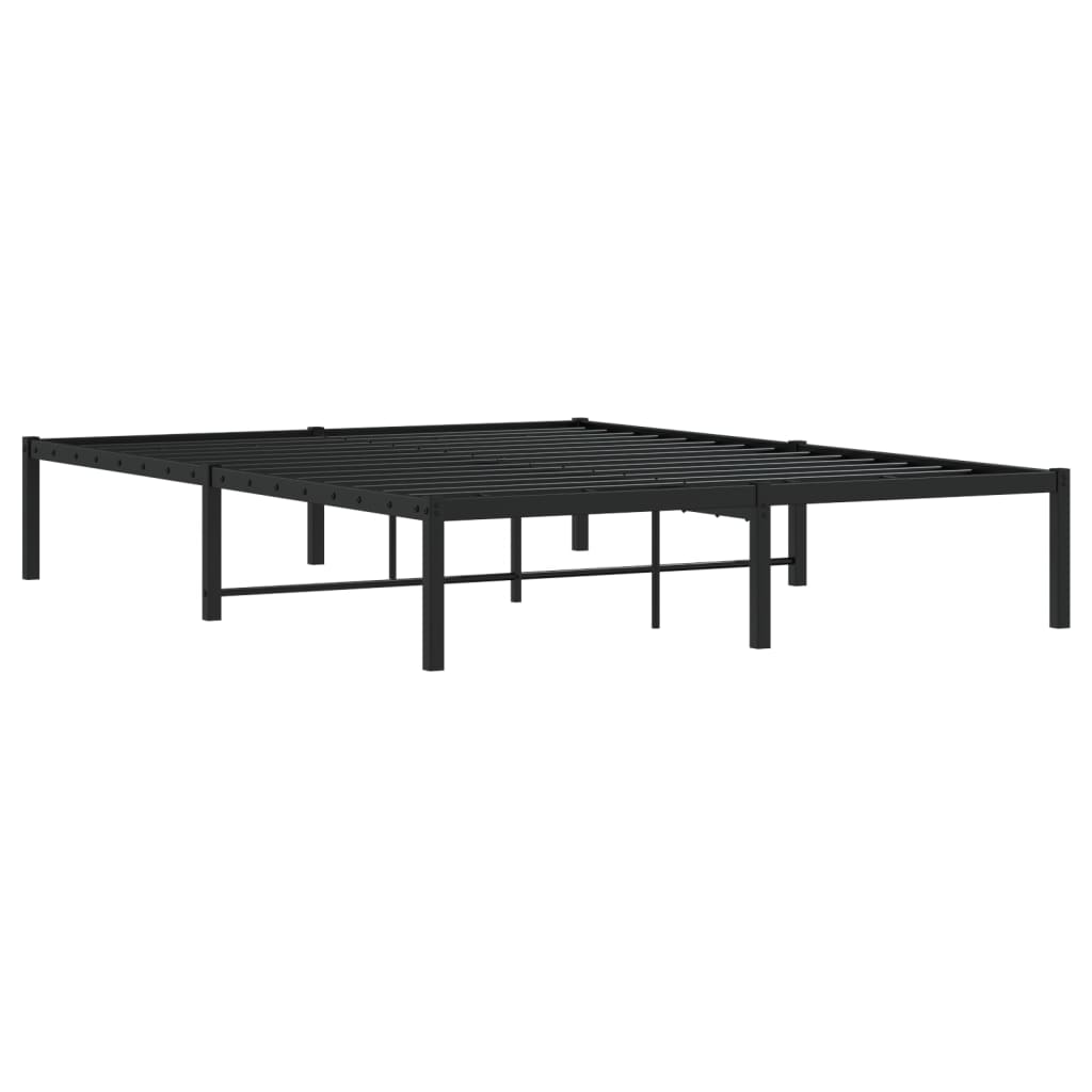 sengeramme 140x200 cm metal sort