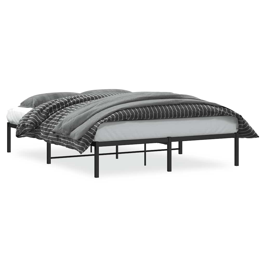 sengeramme 160x200 cm metal sort