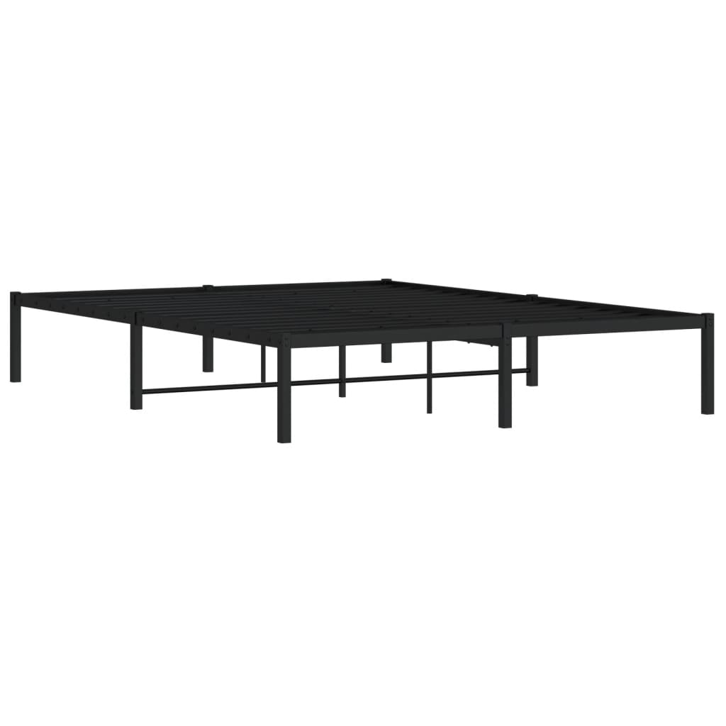 sengeramme 160x200 cm metal sort