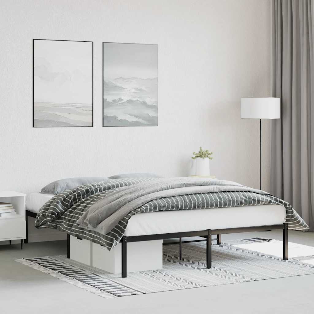 sengeramme 160x200 cm metal sort