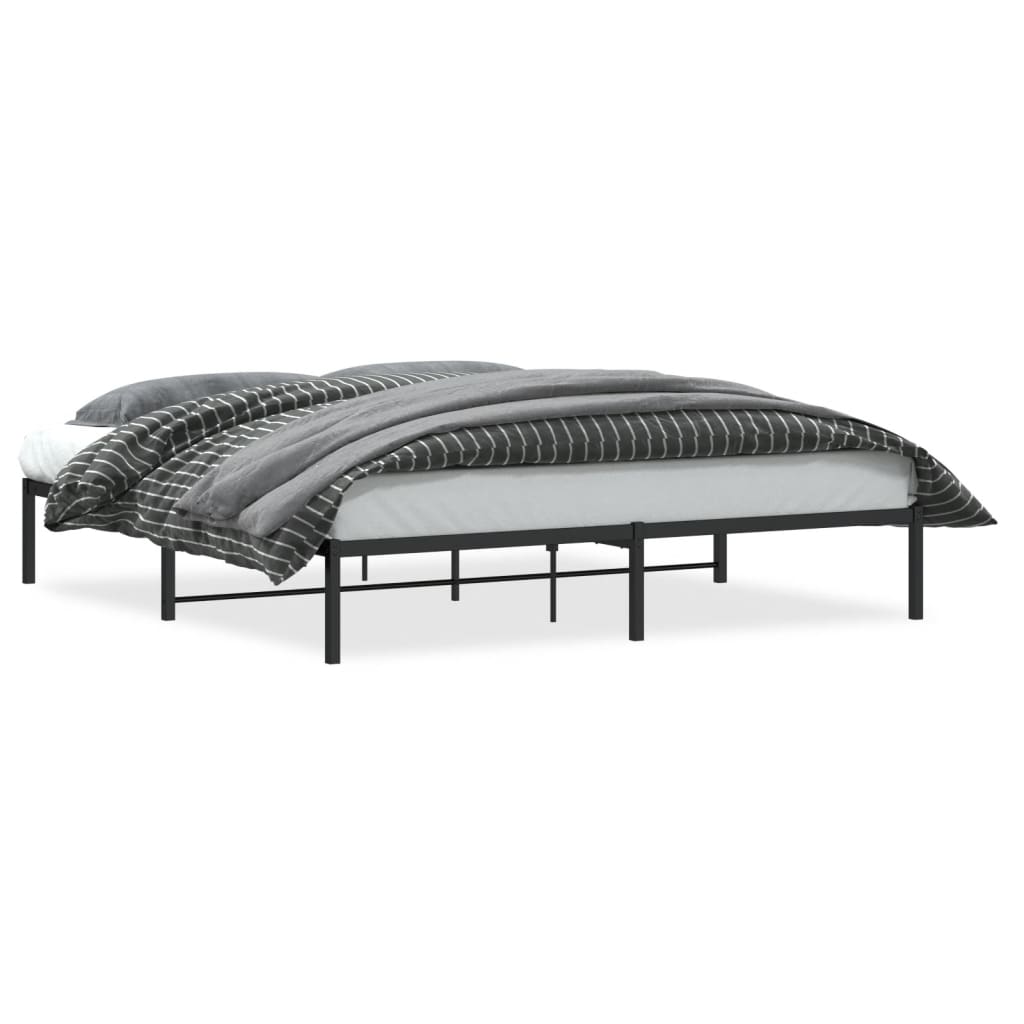 sengeramme 183x213 cm metal sort