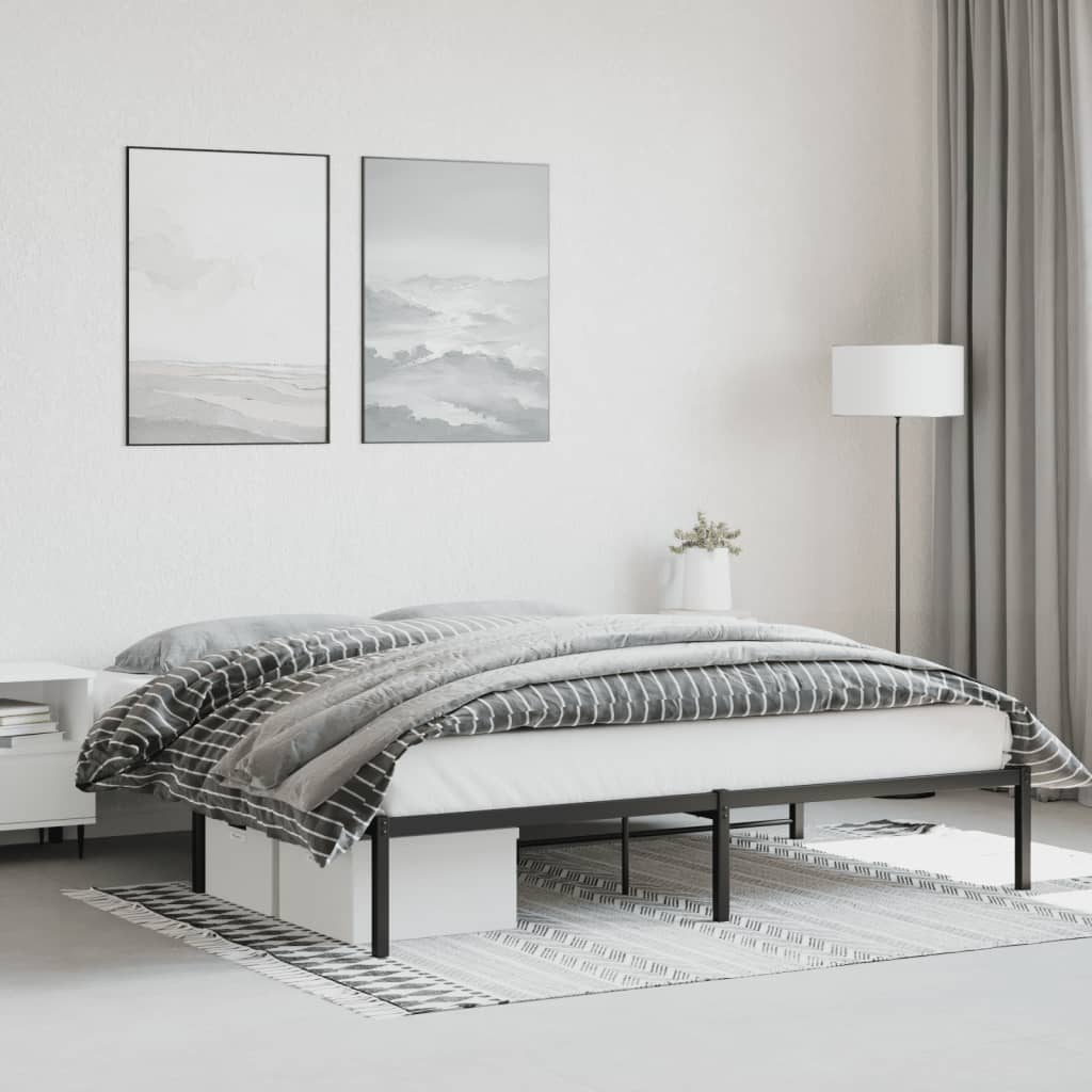 sengeramme 183x213 cm metal sort