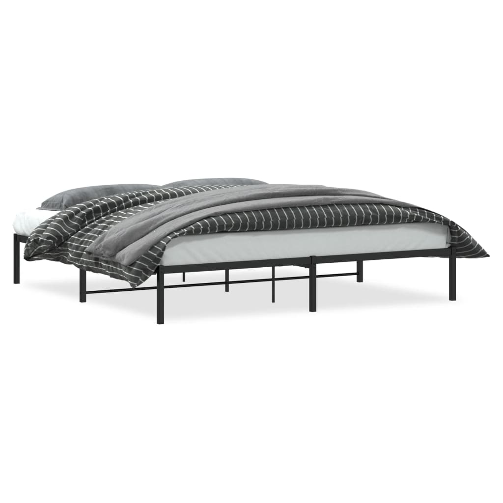 sengeramme 200x200 cm metal sort