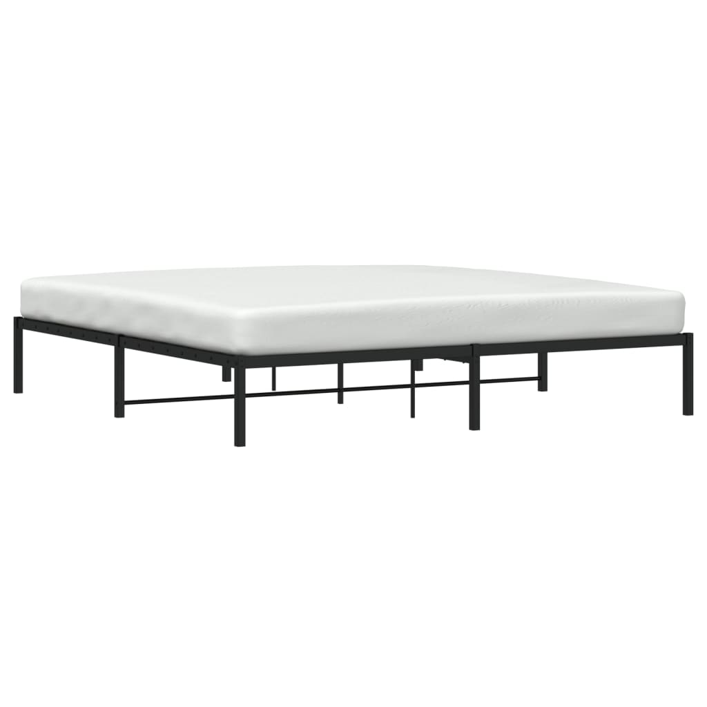 sengeramme 200x200 cm metal sort