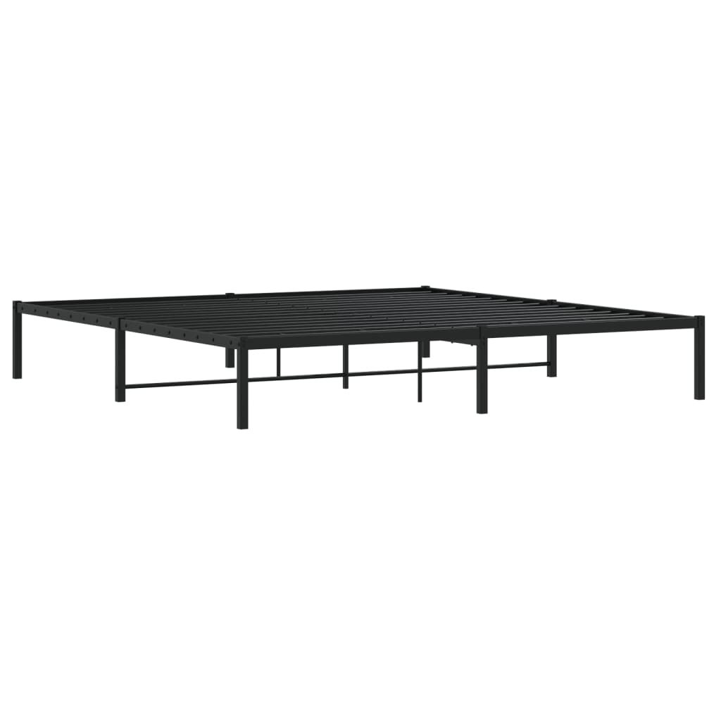 sengeramme 200x200 cm metal sort