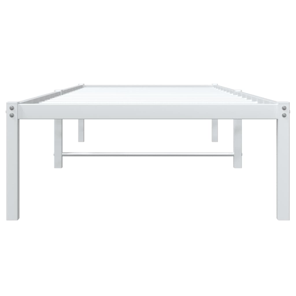 sengeramme 75x190 cm metal hvid