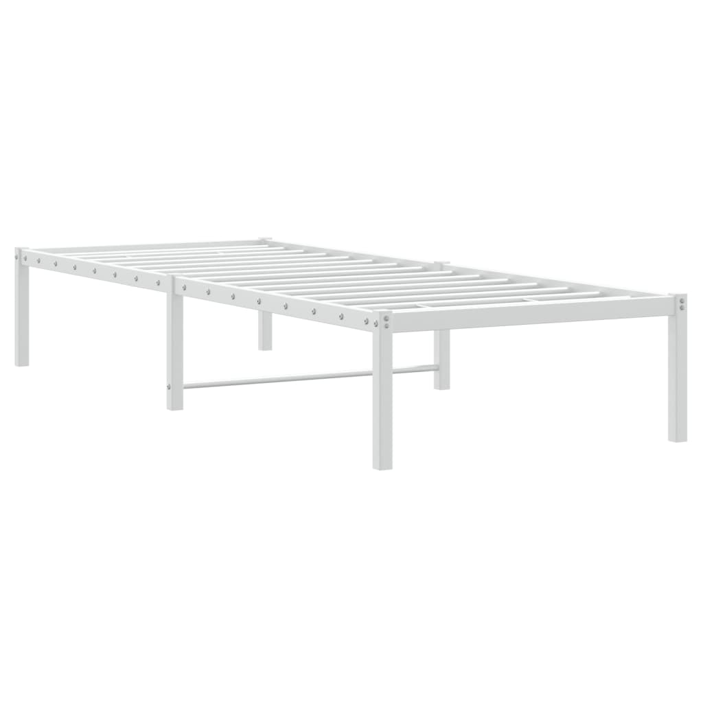 sengeramme 75x190 cm metal hvid