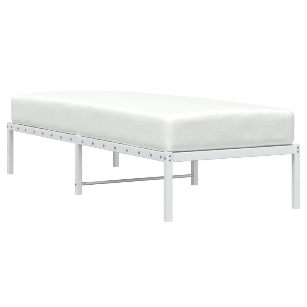 sengeramme 80x200 cm metal hvid