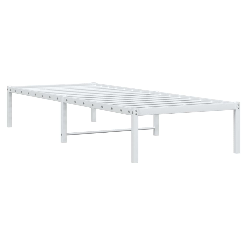 sengeramme 80x200 cm metal hvid