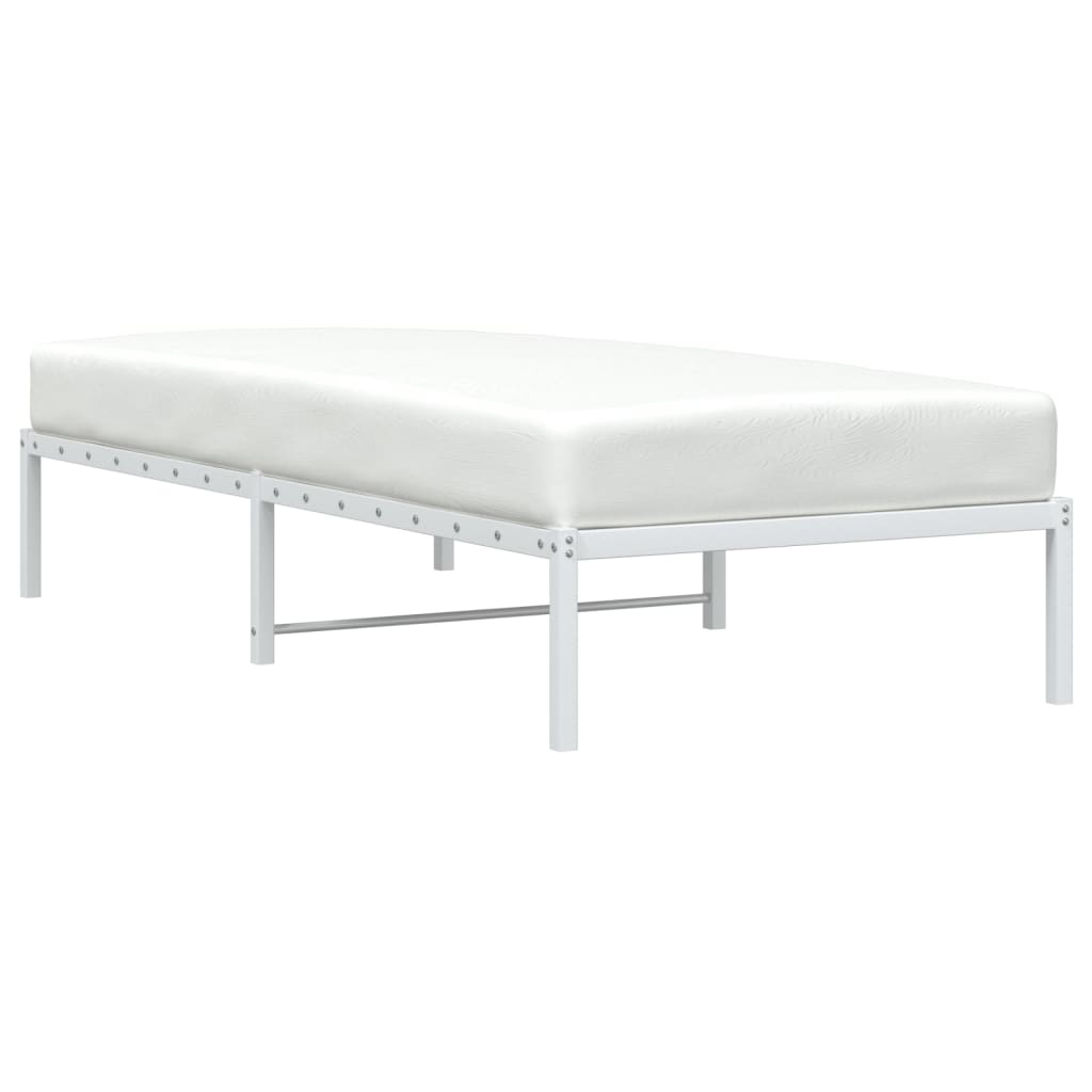 sengeramme 90x190 cm metal hvid