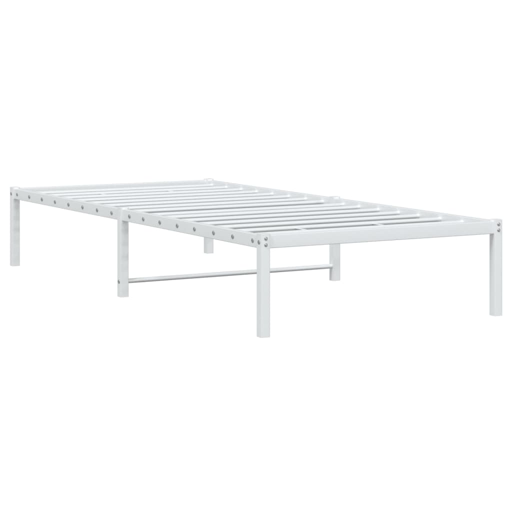 sengeramme 90x190 cm metal hvid