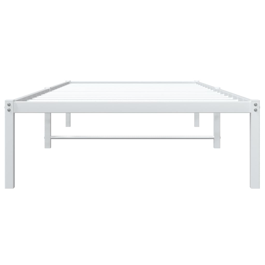 sengeramme 90x190 cm metal hvid