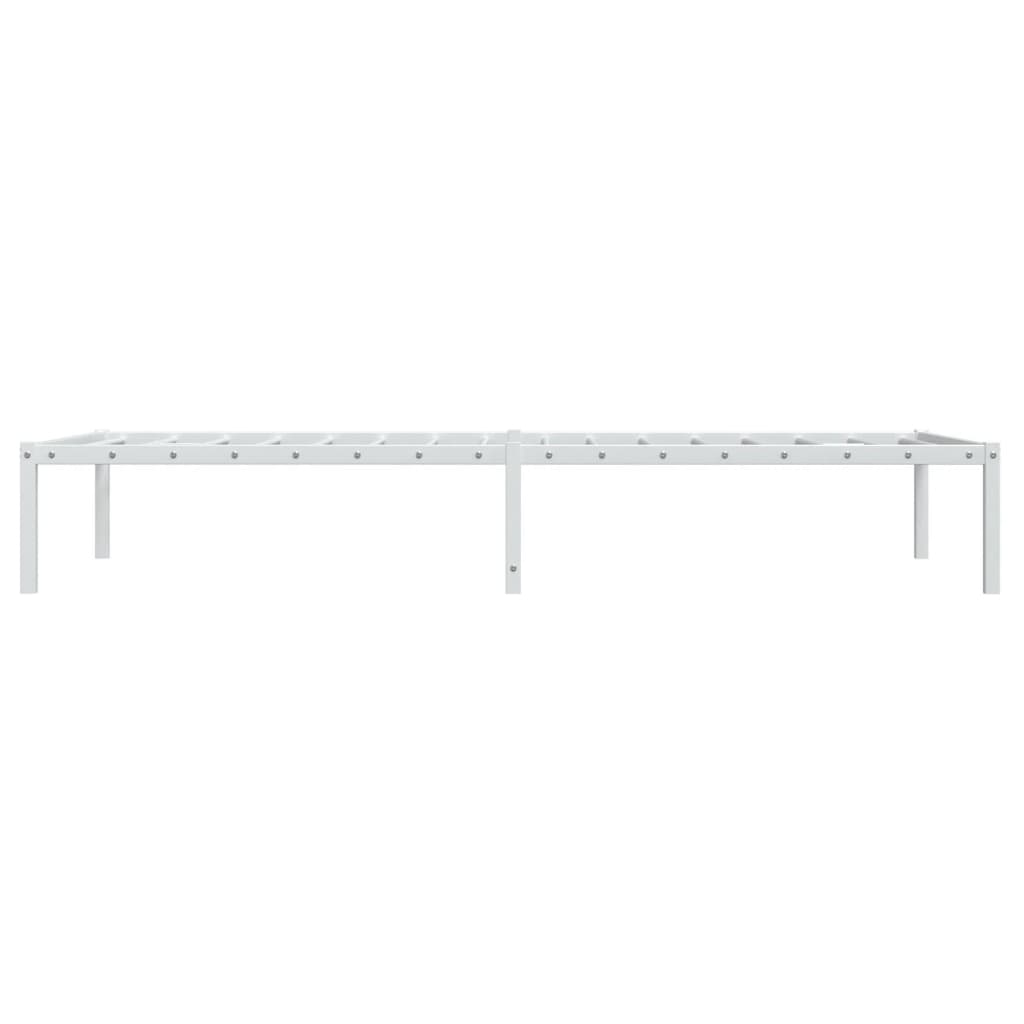 sengeramme 90x190 cm metal hvid