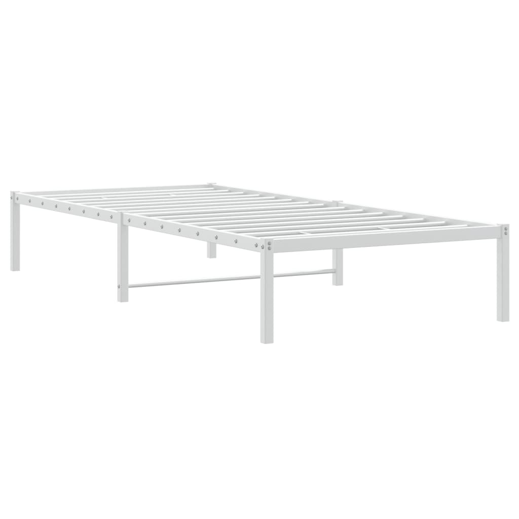 sengeramme 90x190 cm metal hvid