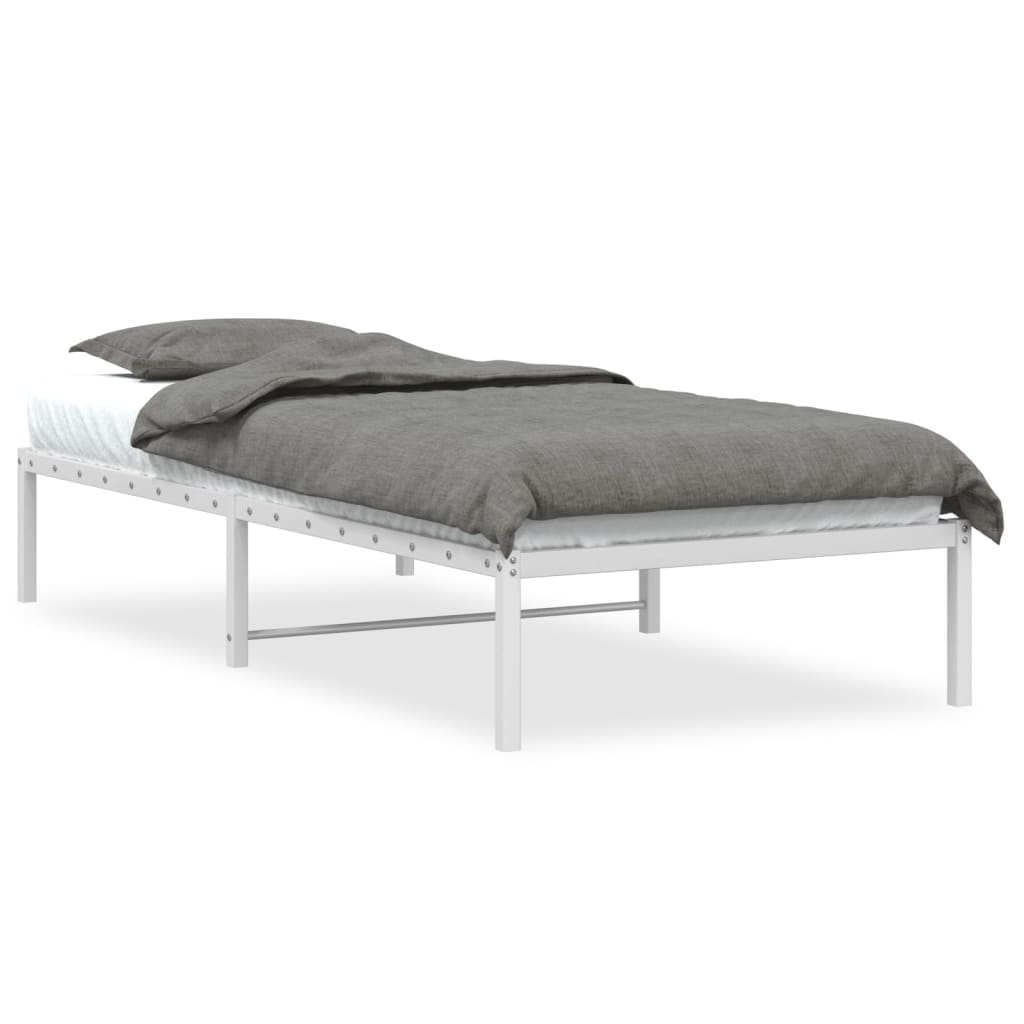 sengeramme 90x200 cm metal hvid
