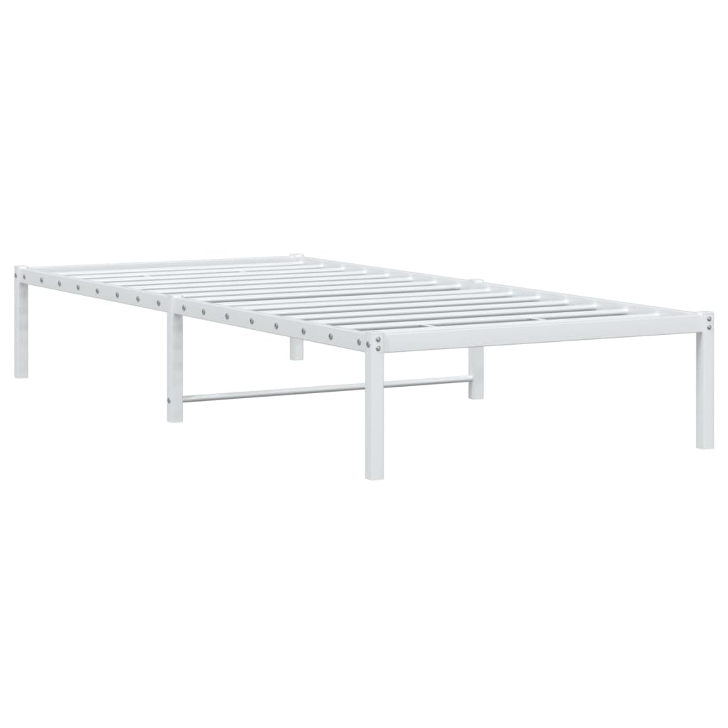 sengeramme 90x200 cm metal hvid