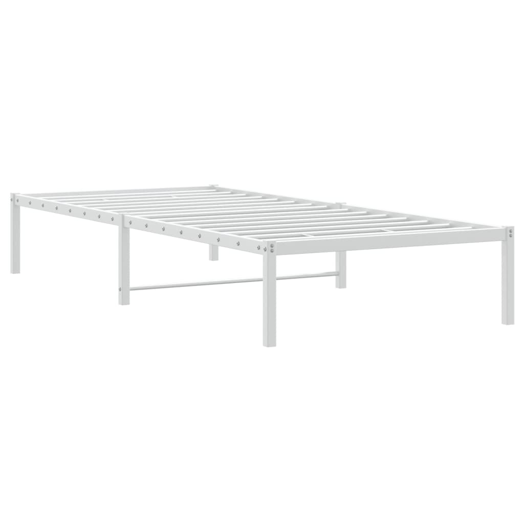 sengeramme 90x200 cm metal hvid