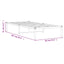 sengeramme 90x200 cm metal hvid