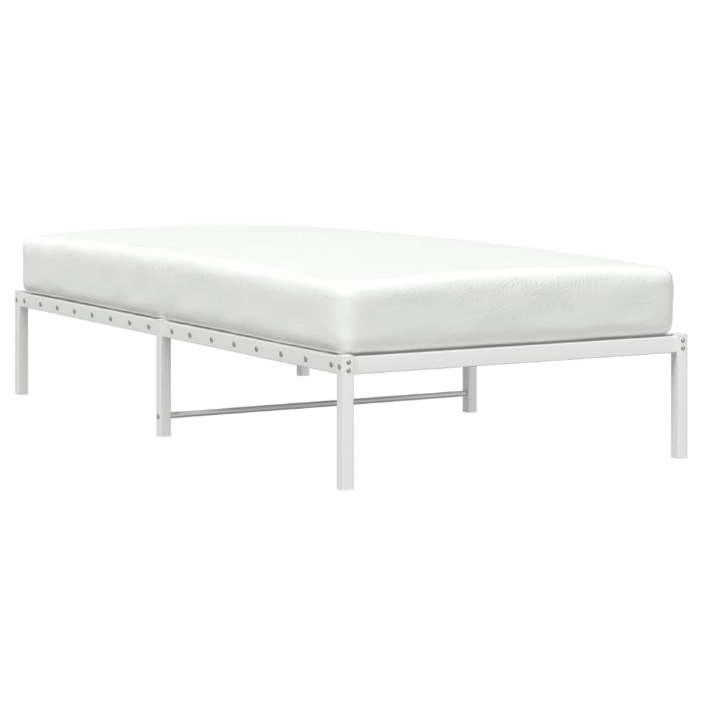 sengeramme 100x190 cm metal hvid