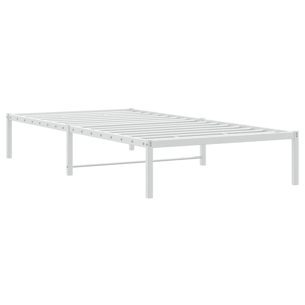 sengeramme 100x190 cm metal hvid