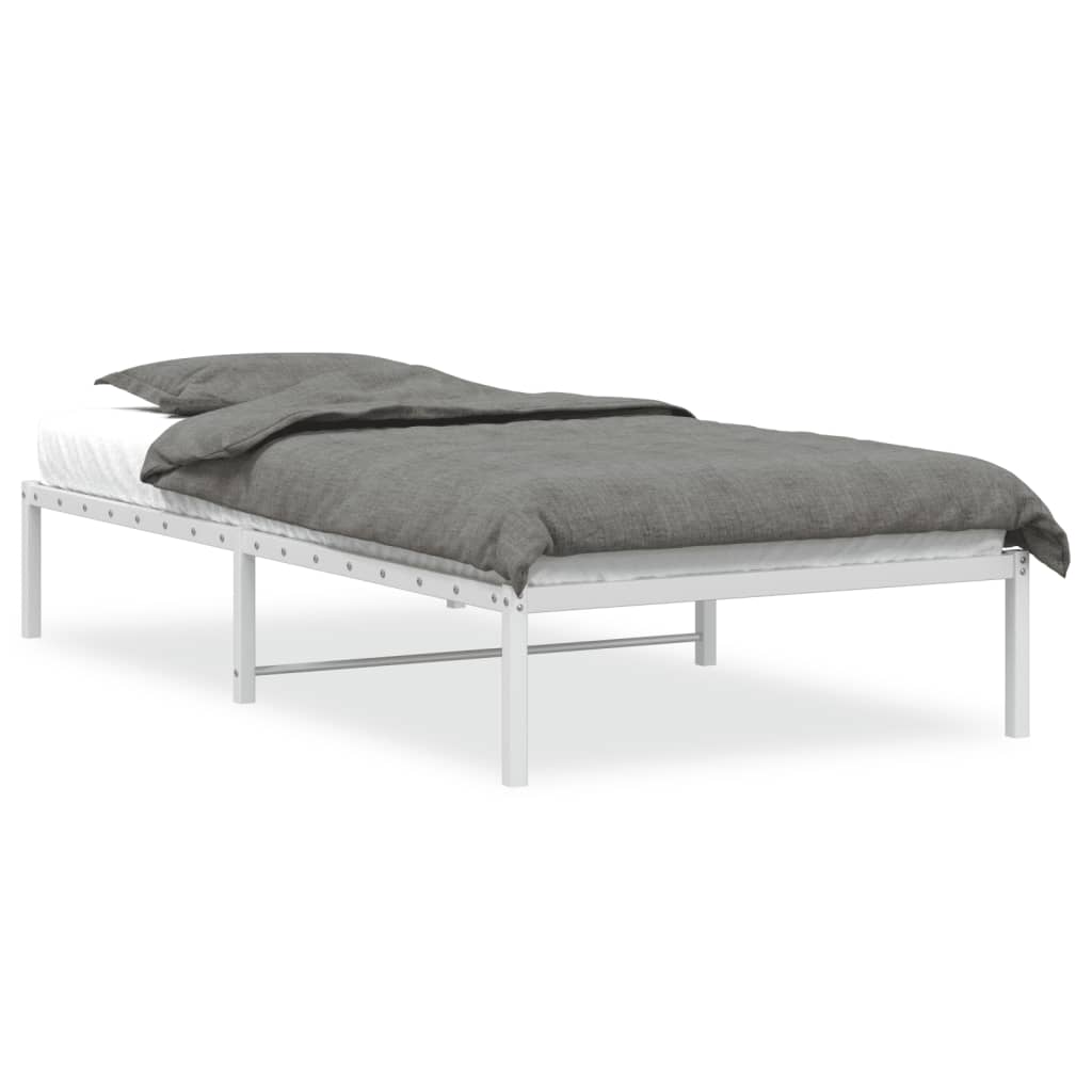 sengeramme 107x203 cm metal hvid