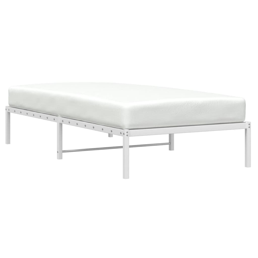 sengeramme 107x203 cm metal hvid