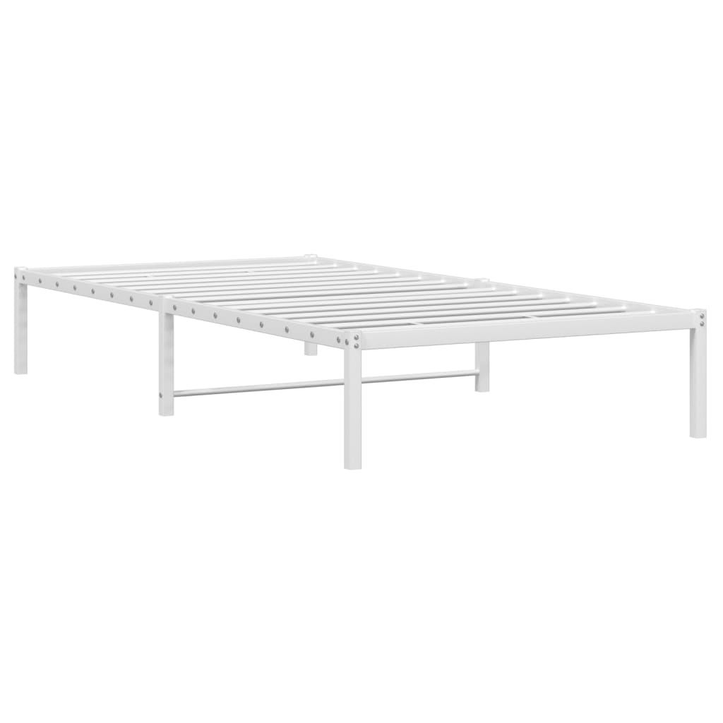 sengeramme 107x203 cm metal hvid