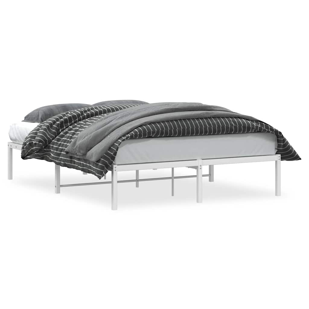 sengeramme 135x190 cm metal hvid