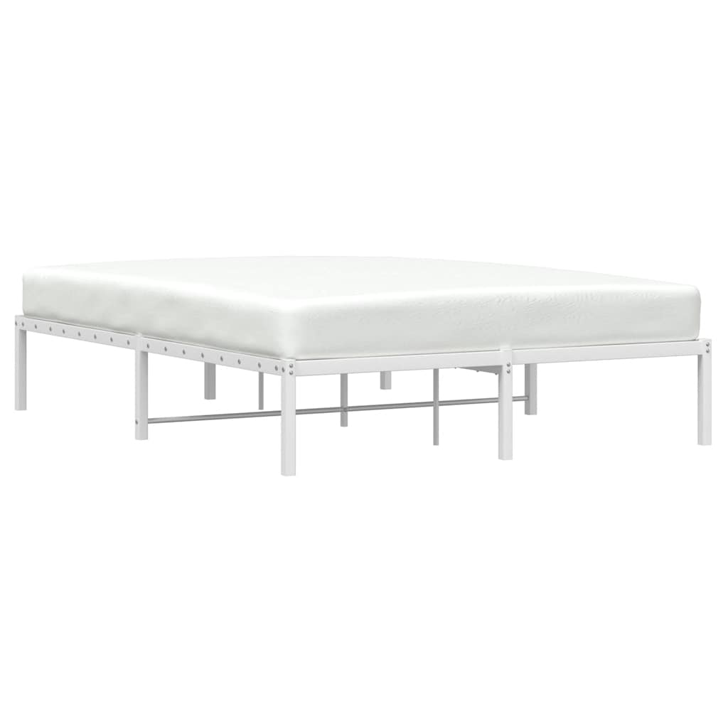 sengeramme 135x190 cm metal hvid