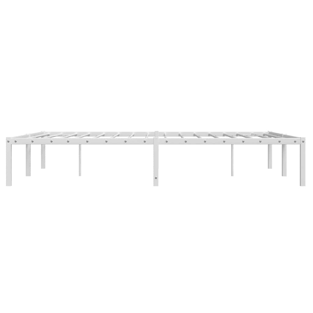 sengeramme 135x190 cm metal hvid