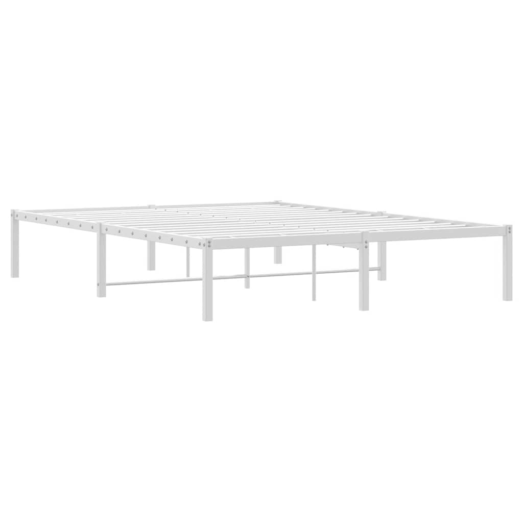 sengeramme 135x190 cm metal hvid