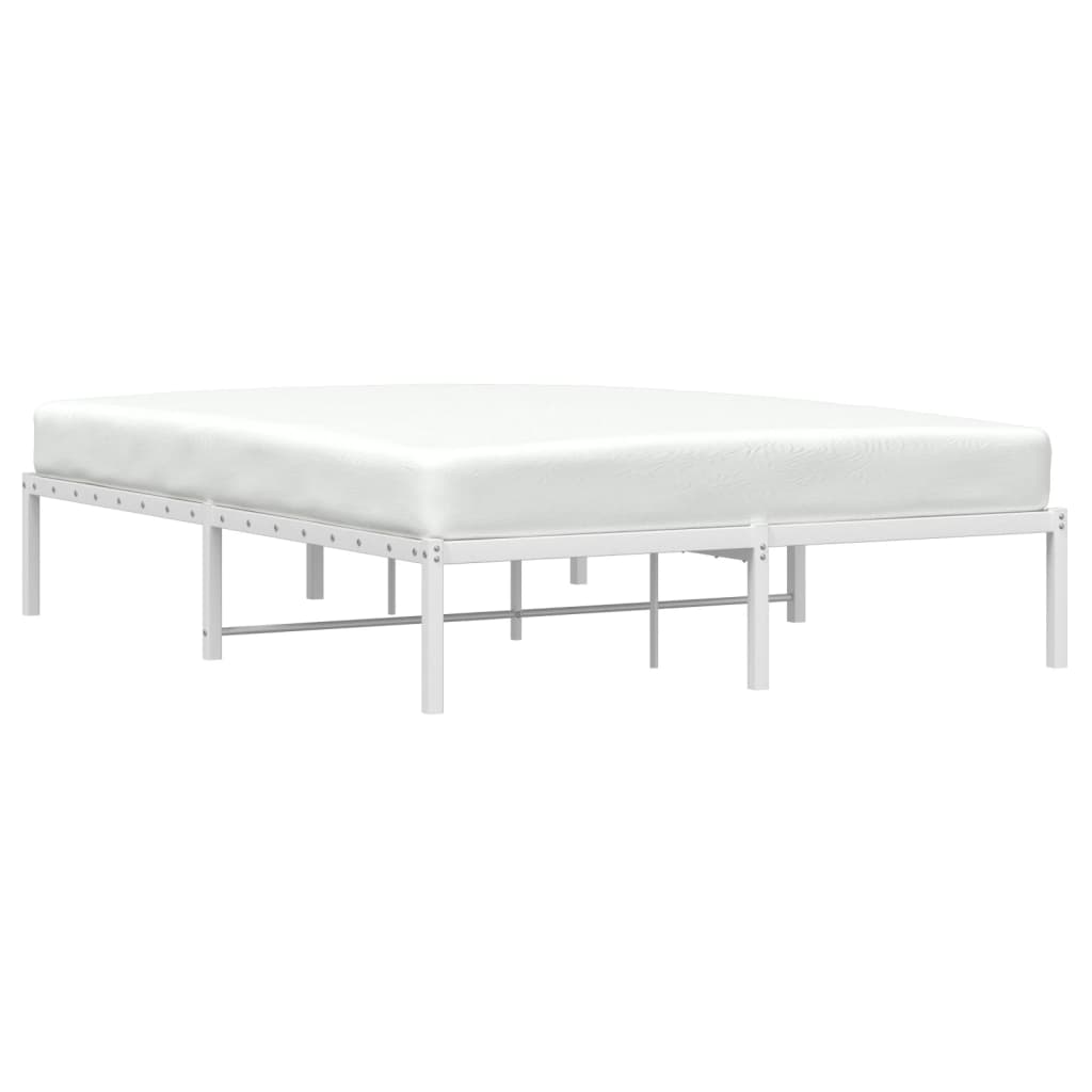 sengeramme 140x200 cm metal hvid
