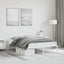 sengeramme 140x200 cm metal hvid